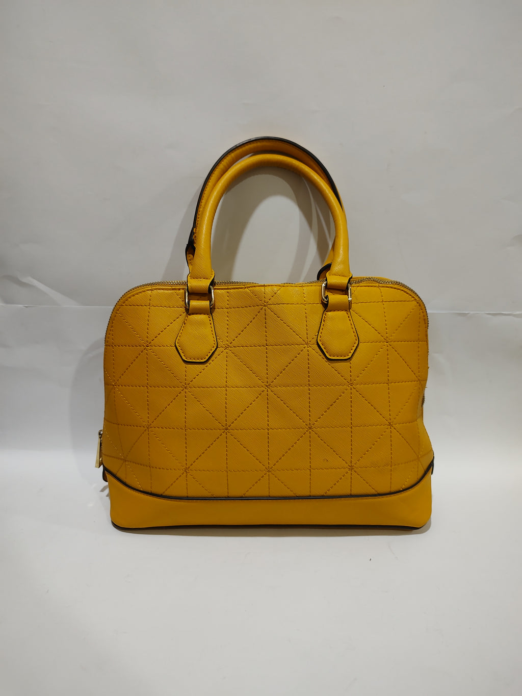 Stylish Mustard Yellow Quilted Handbag 👜✨