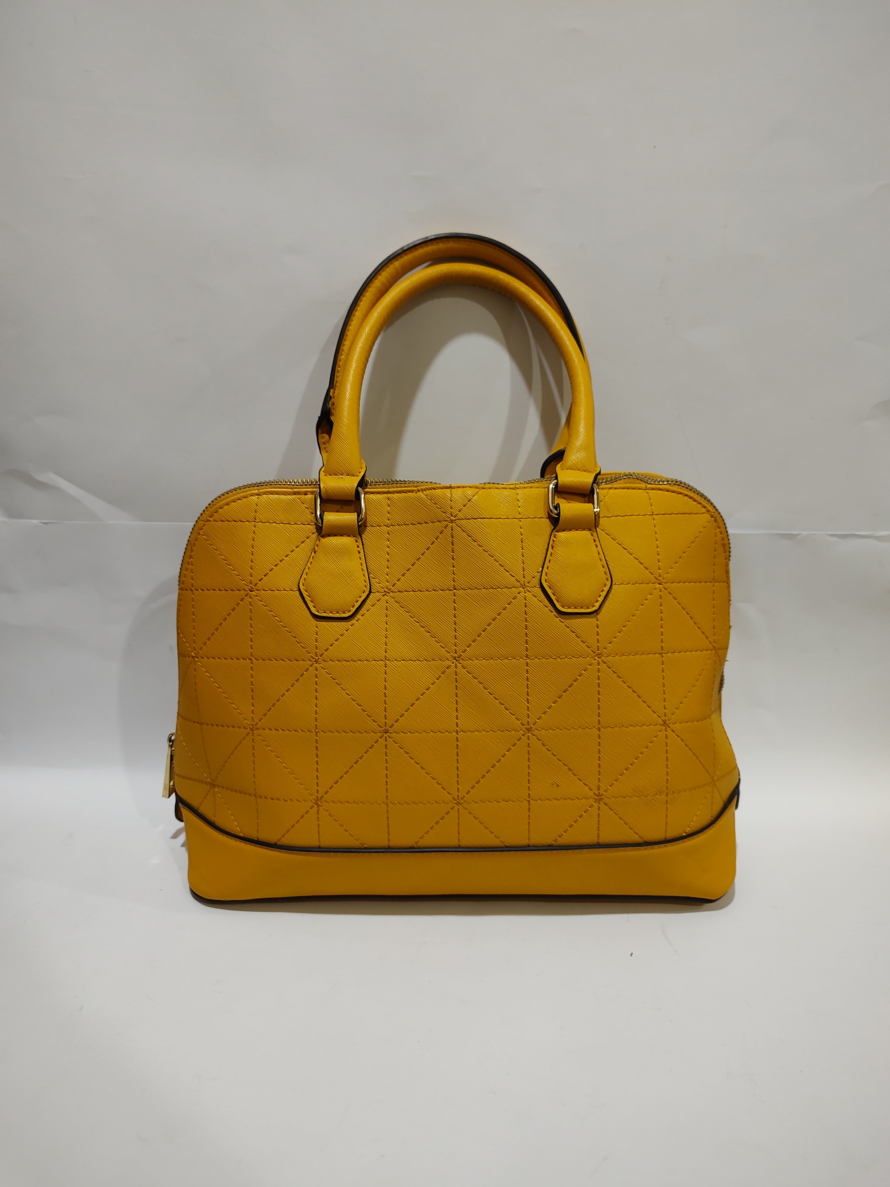 Stylish Mustard Yellow Quilted Handbag 👜✨