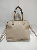 Elegant Beige Saffiano Dome Satchel 👜