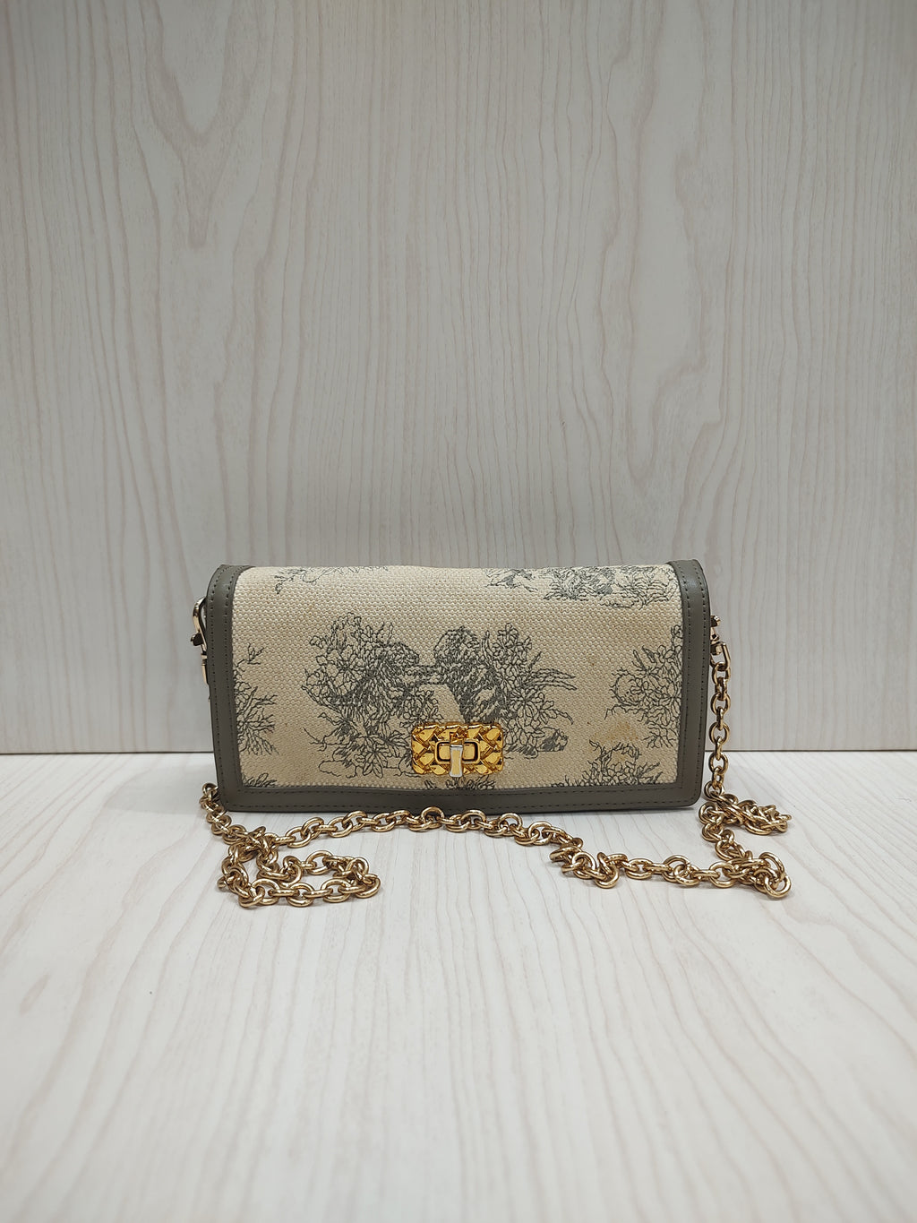 Romantic Toile de Jouy Chain Wallet Bag 🌿