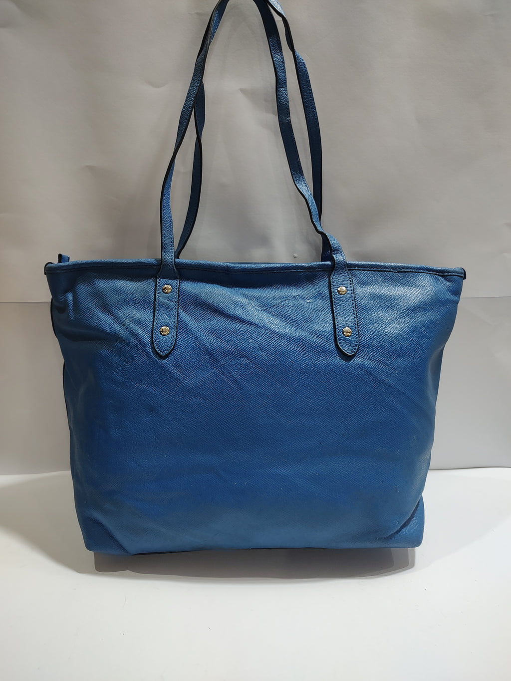 Lightweight Quilted Puffer Tote - Modern Slate Blue with Chevron Stitching 🧵💙