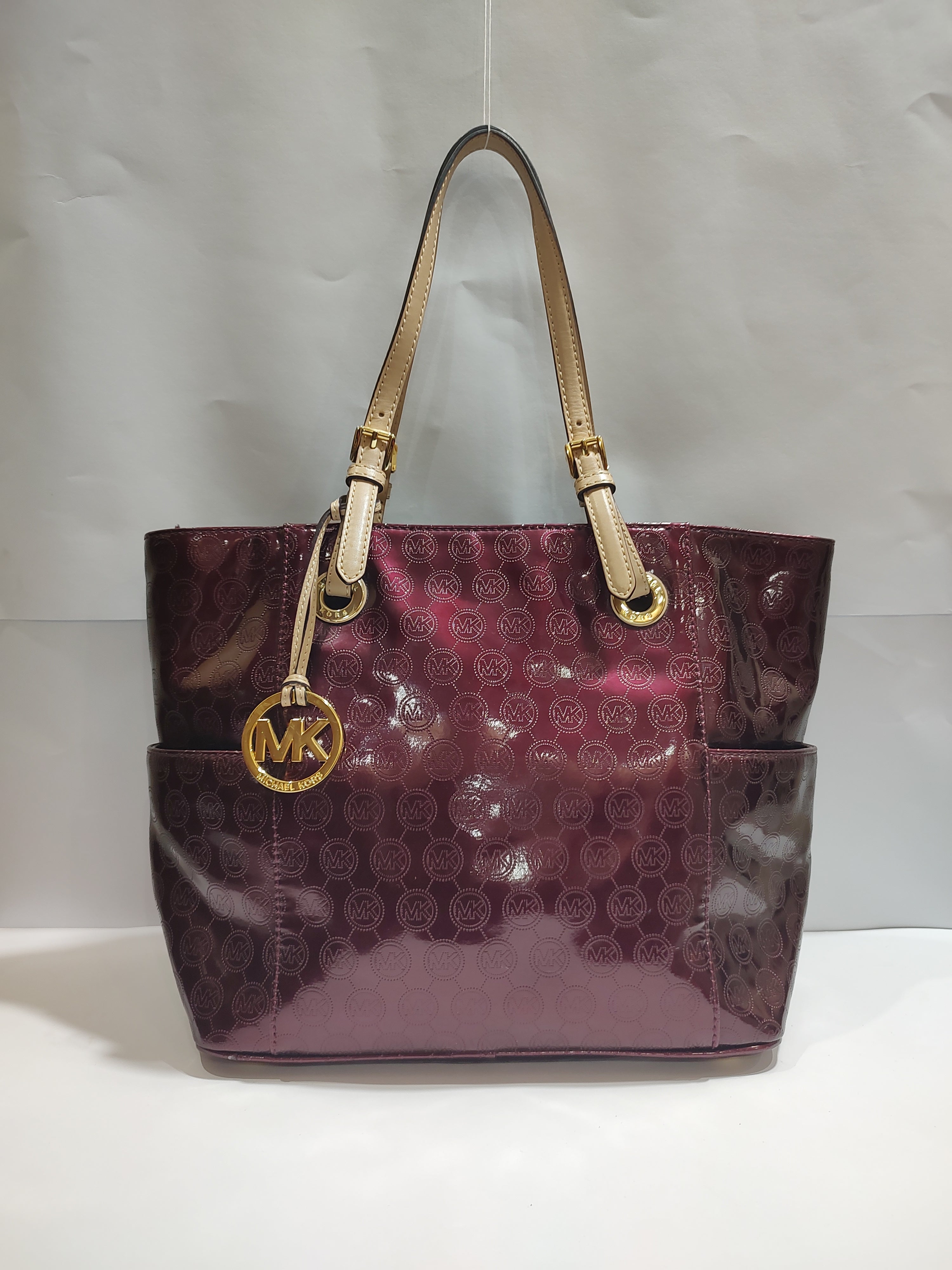 Luxury Glossy Monogram Tote Bag for Women – Premium Shoulder Handbag