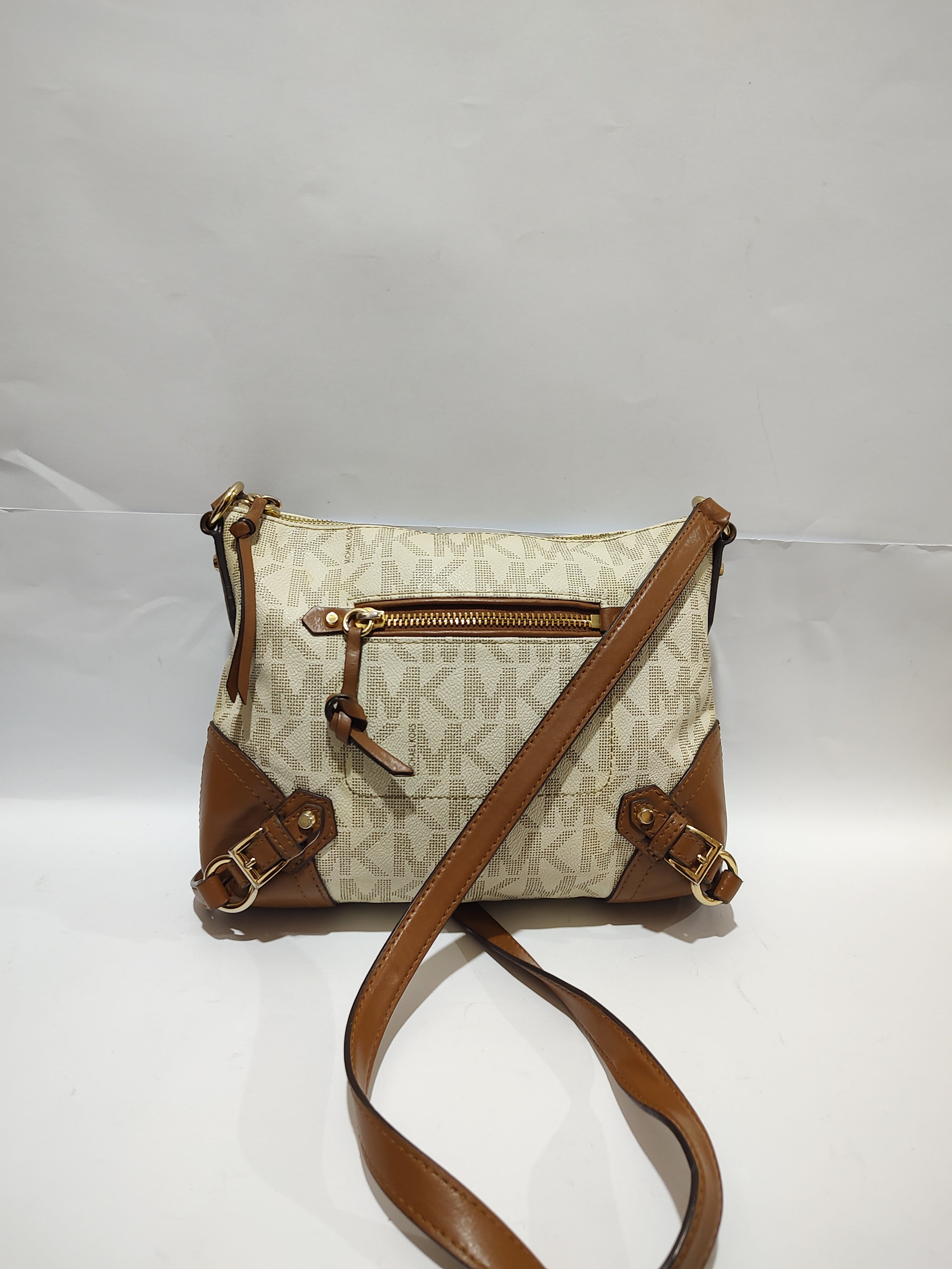Classic Monogram Crossbody Bag with Buckle Accents ✨👜