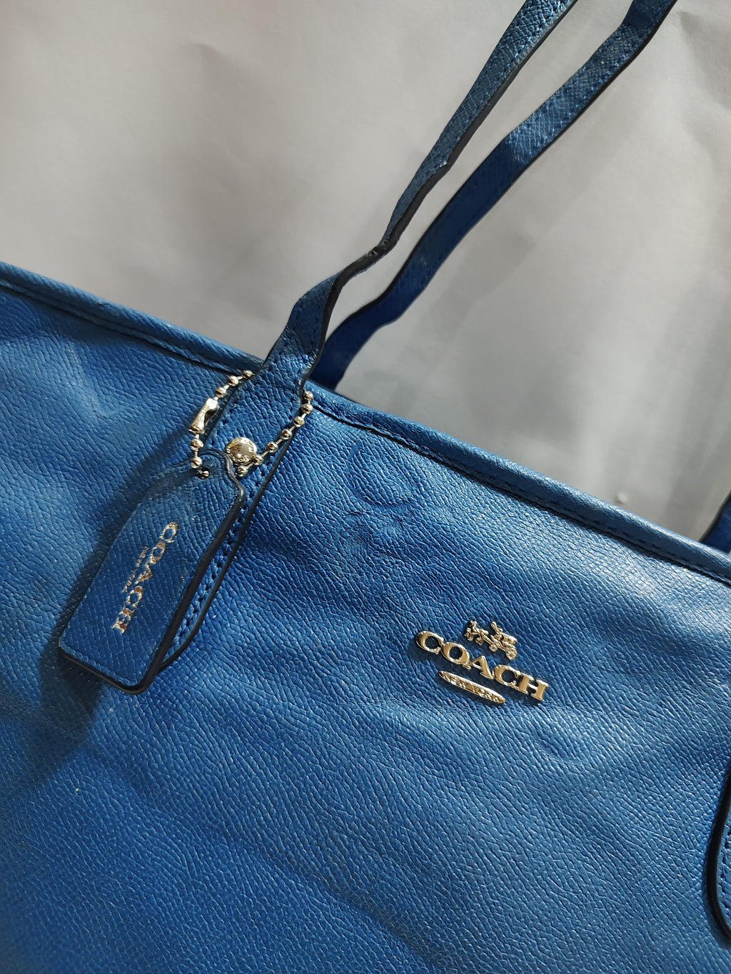 Lightweight Quilted Puffer Tote - Modern Slate Blue with Chevron Stitching 🧵💙