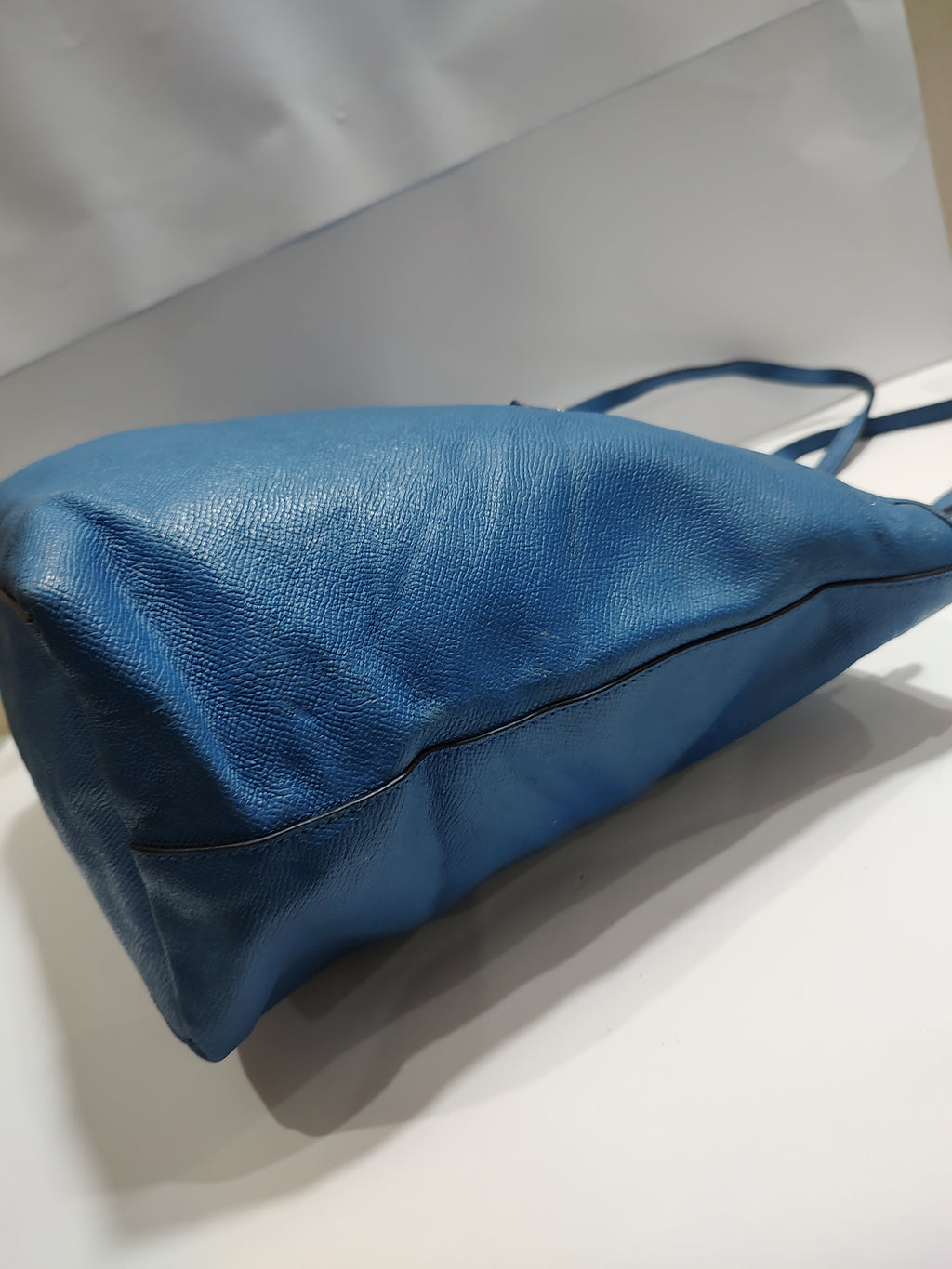 Lightweight Quilted Puffer Tote - Modern Slate Blue with Chevron Stitching 🧵💙