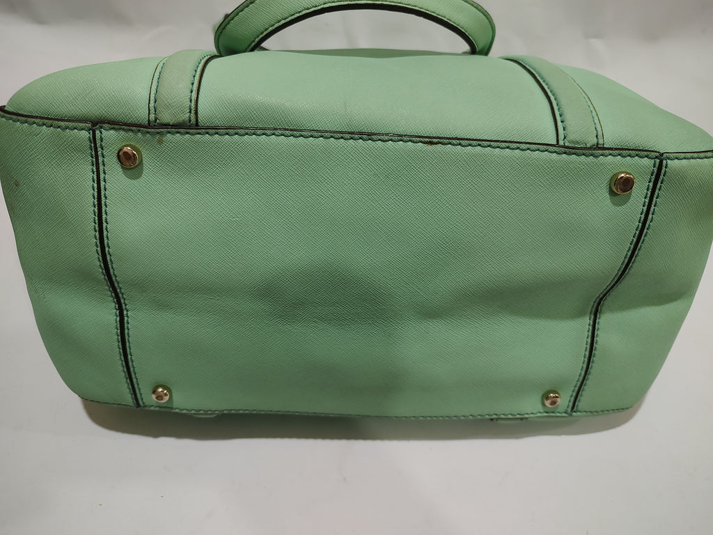 Mint Green Saffiano Leather Work Tote 🌿