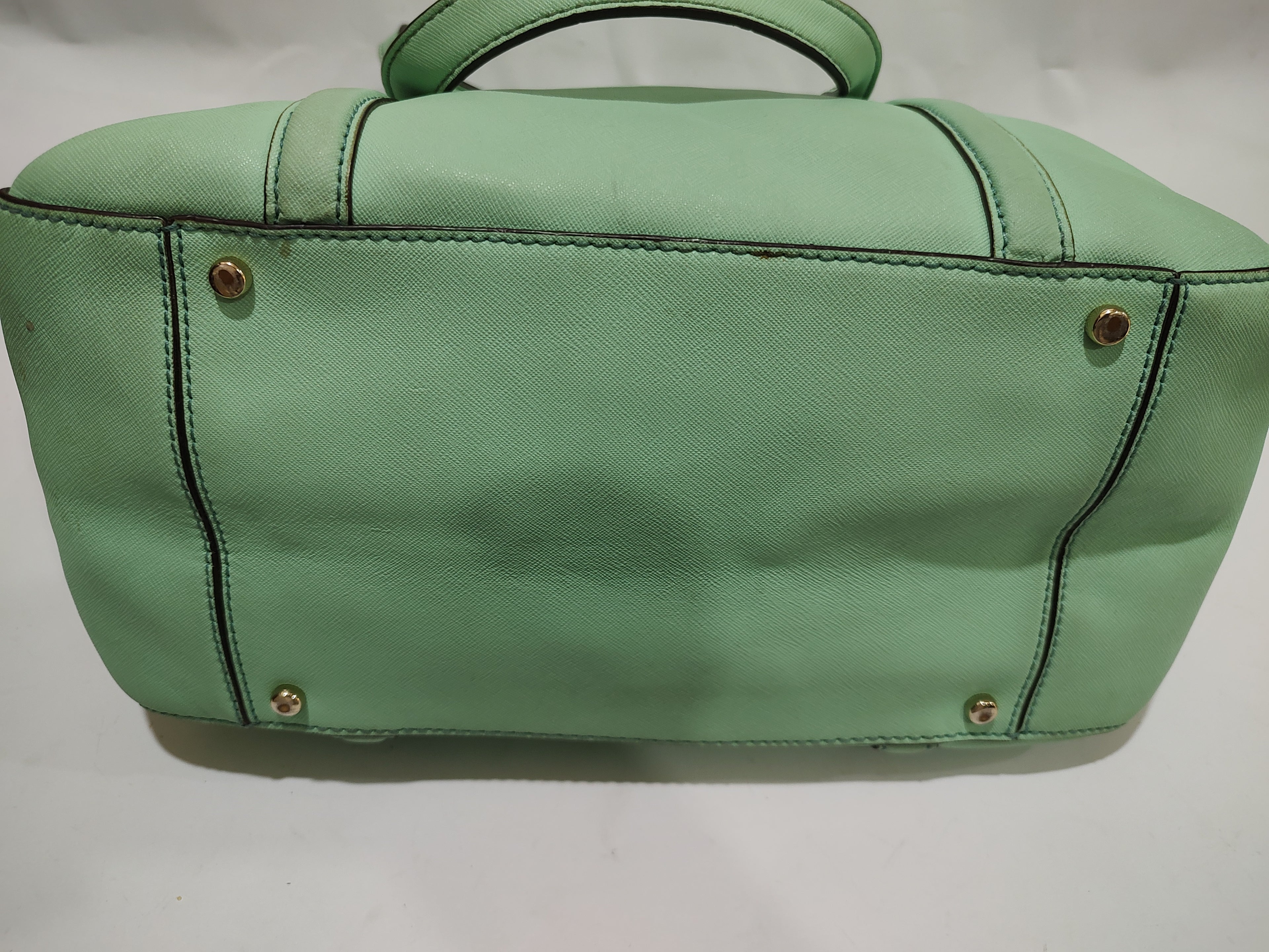 Mint Green Saffiano Leather Work Tote 🌿