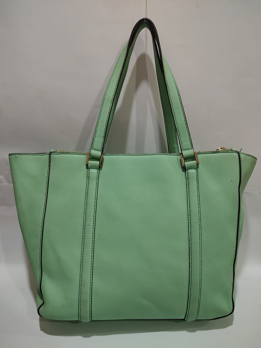 Mint Green Saffiano Leather Work Tote 🌿