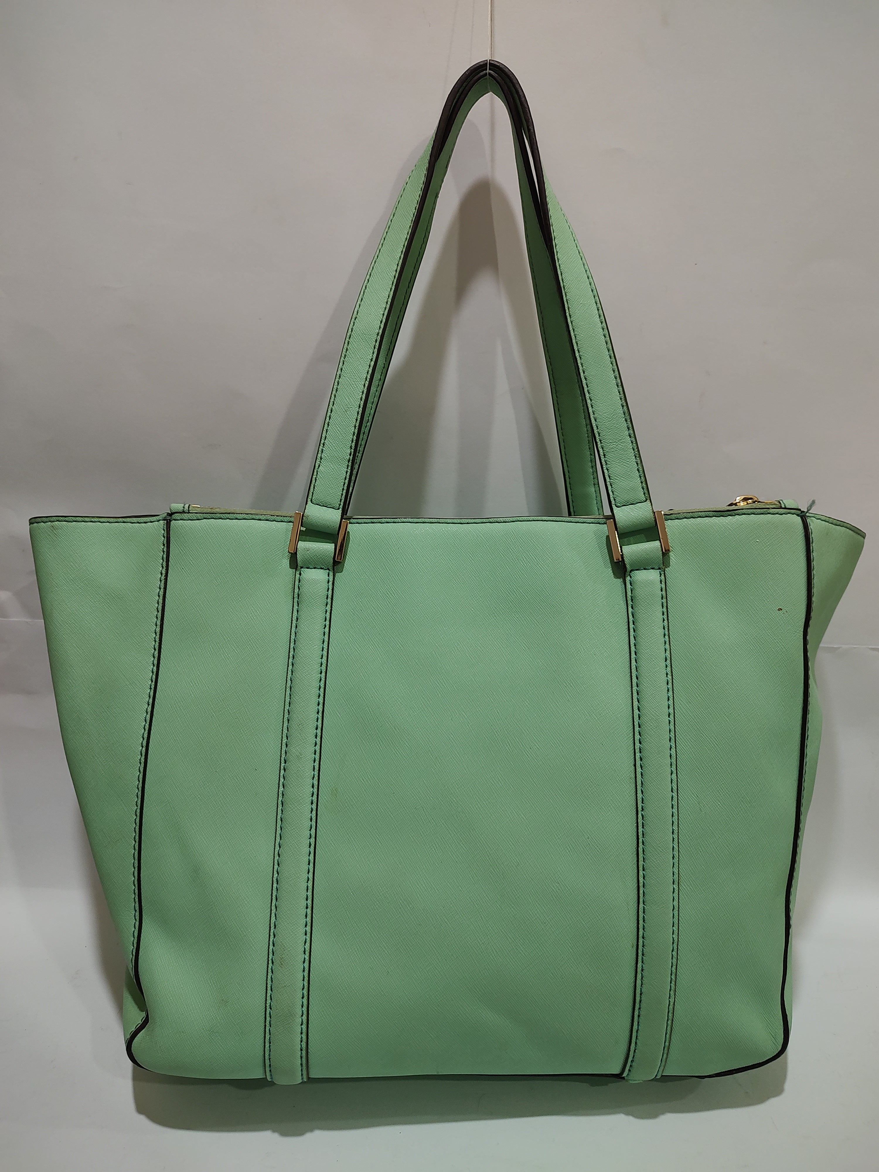 Mint Green Saffiano Leather Work Tote 🌿