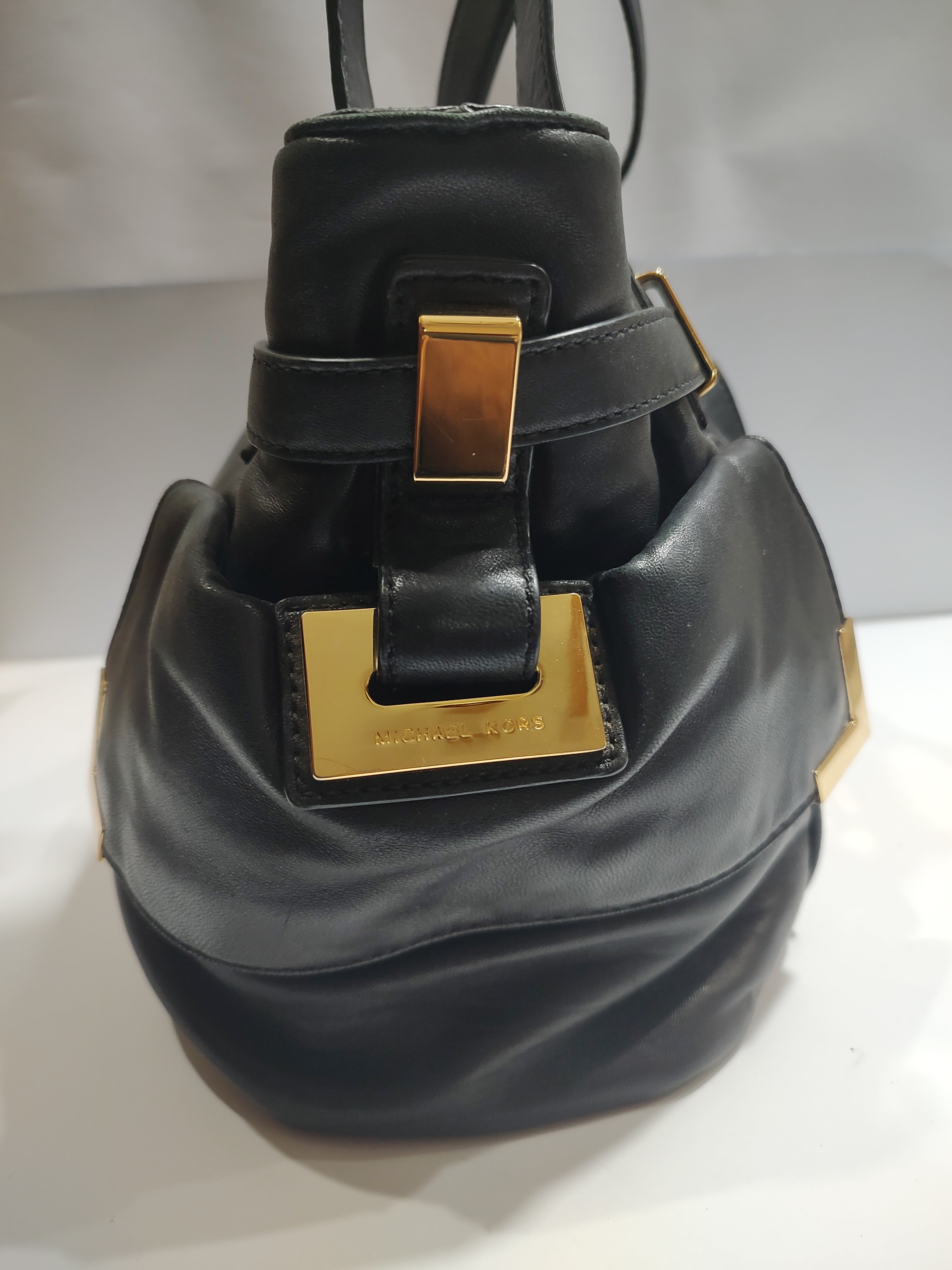 Premium Soft Leather Multi-Pocket Tote - Black with Bold Gold Hardware 🖤✨
