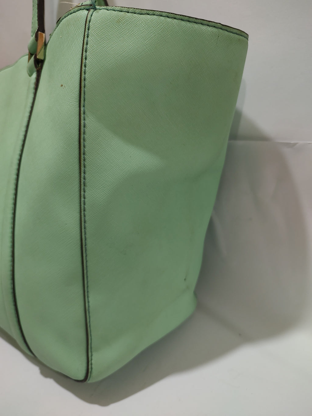 Mint Green Saffiano Leather Work Tote 🌿