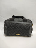 Quilted Black Nylon Bow Duffel Bag 🎀