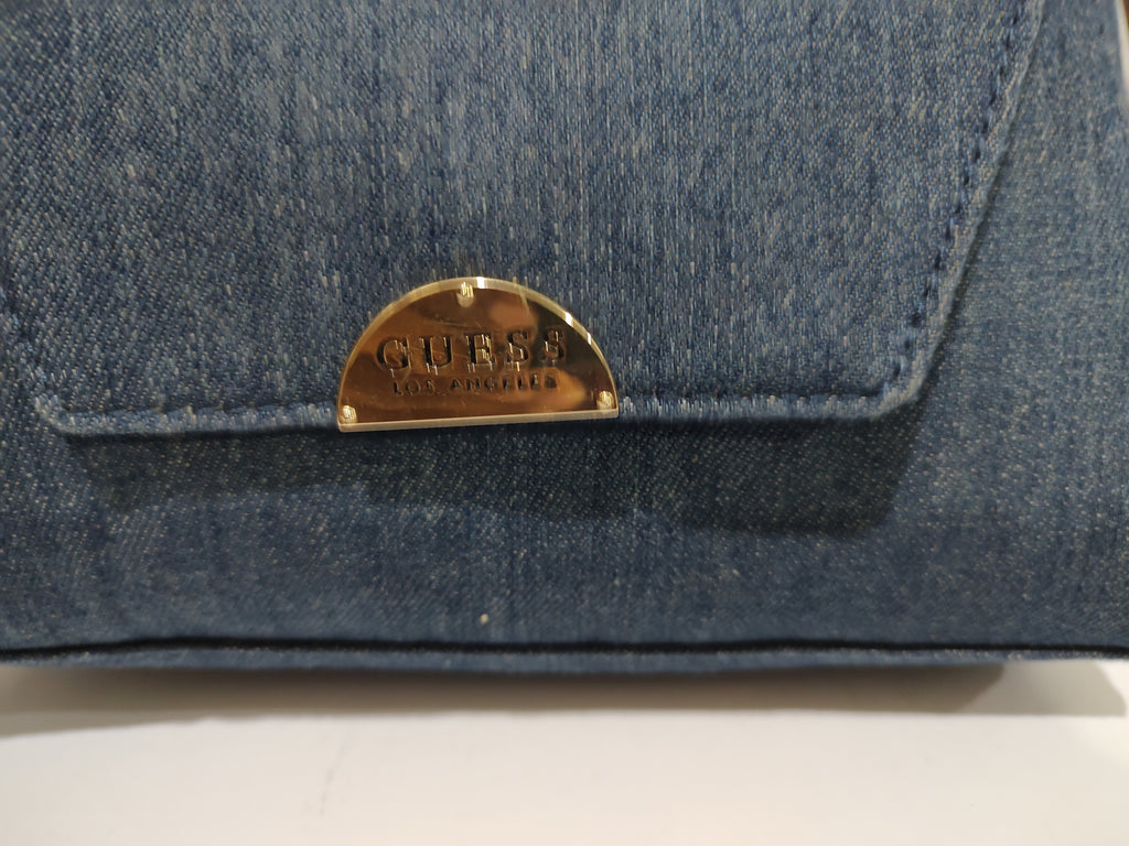 Blue Denim & Tan Leather Top-Handle Crossbody bag👖👜