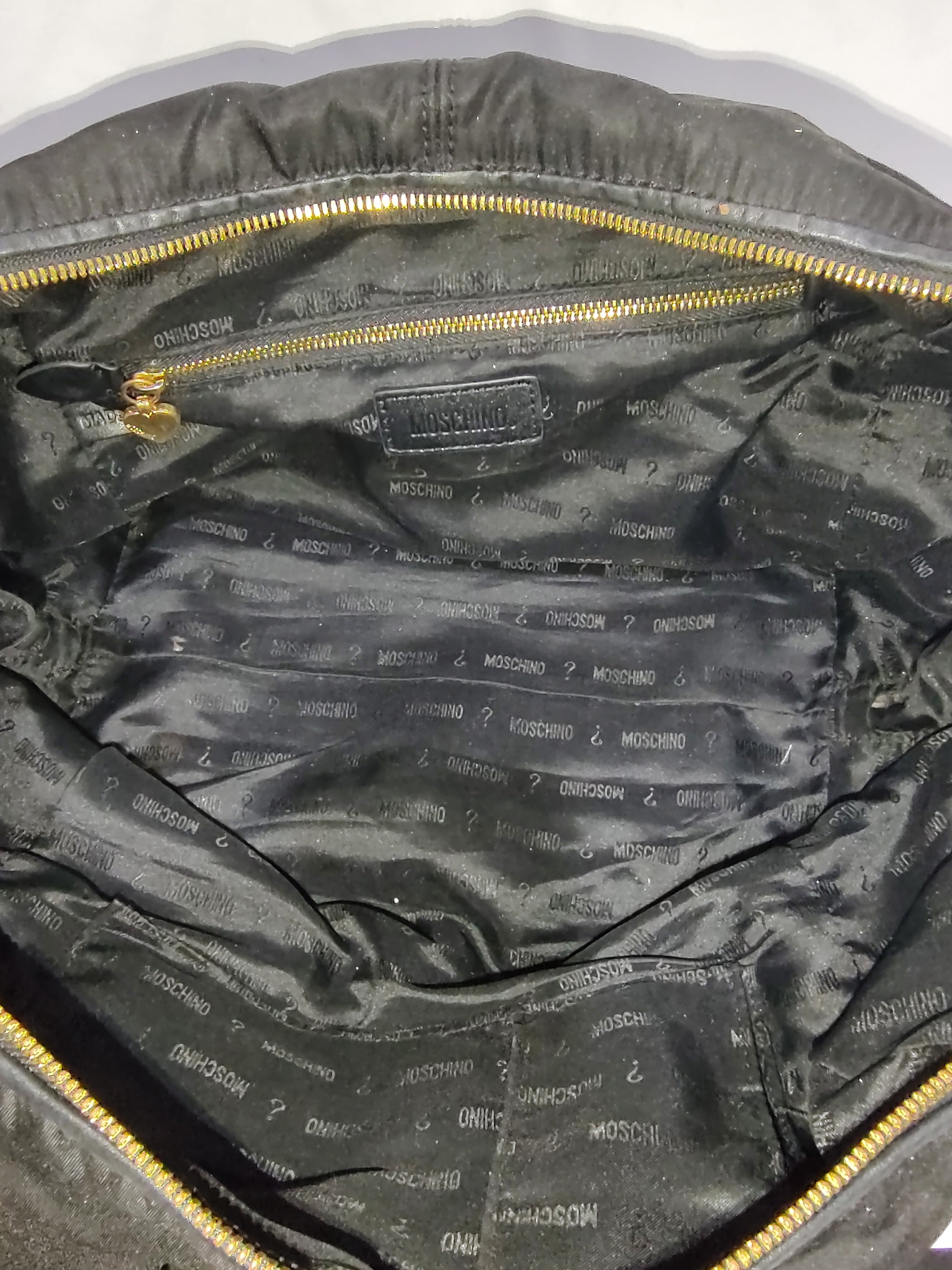 Quilted Black Nylon Bow Duffel Bag 🎀
