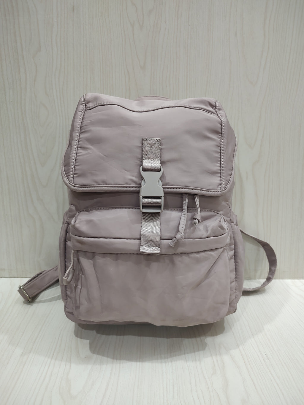 🎒 Pastel Mauve Puffer Utility Backpack