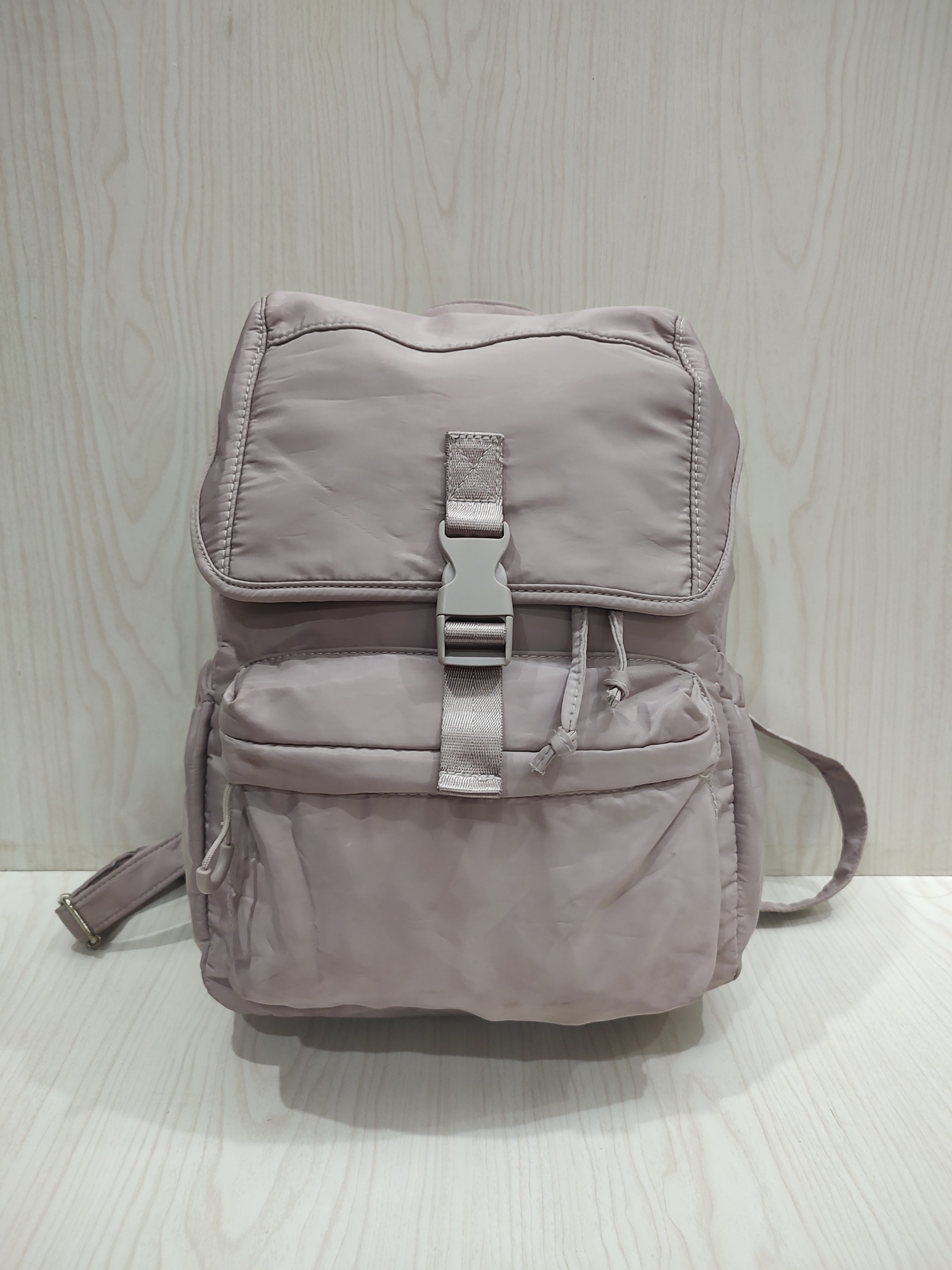 🎒 Pastel Mauve Puffer Utility Backpack
