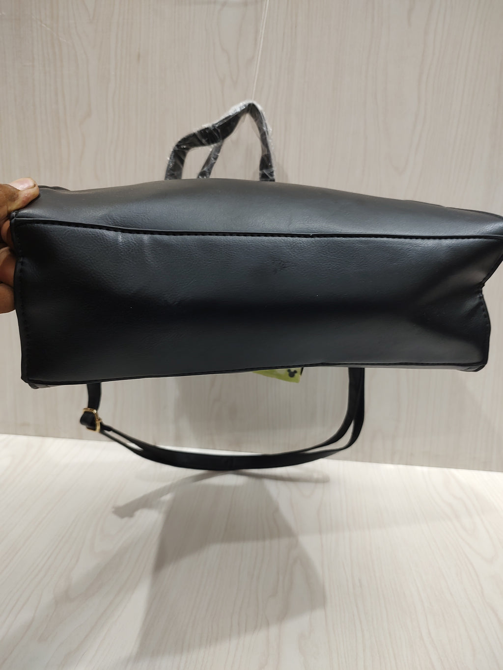 🦌 Elegant Fawn Embossed Matte Black Tote Bag 👜