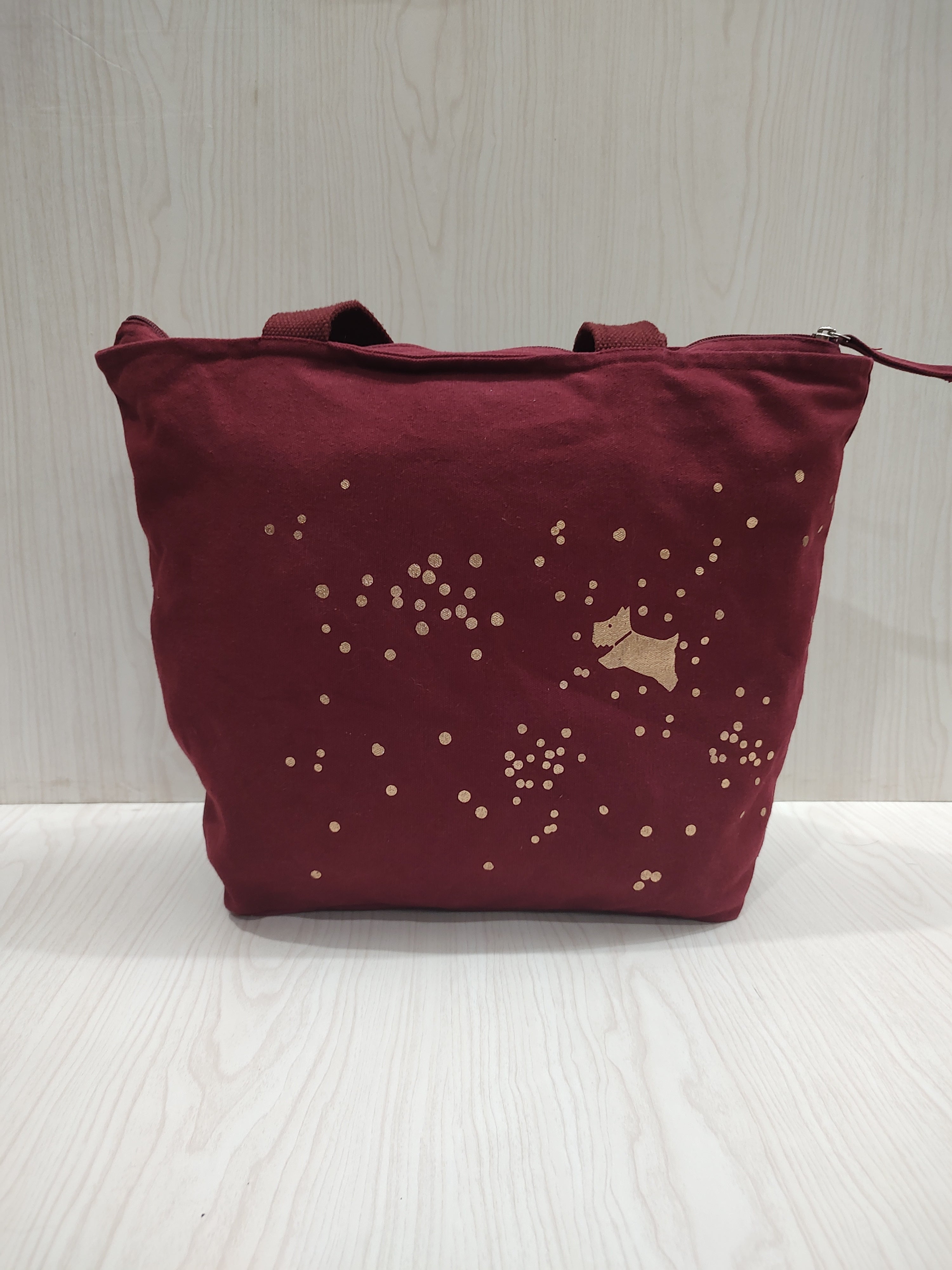 Canvas "Love" Zip-Top Tote Bag