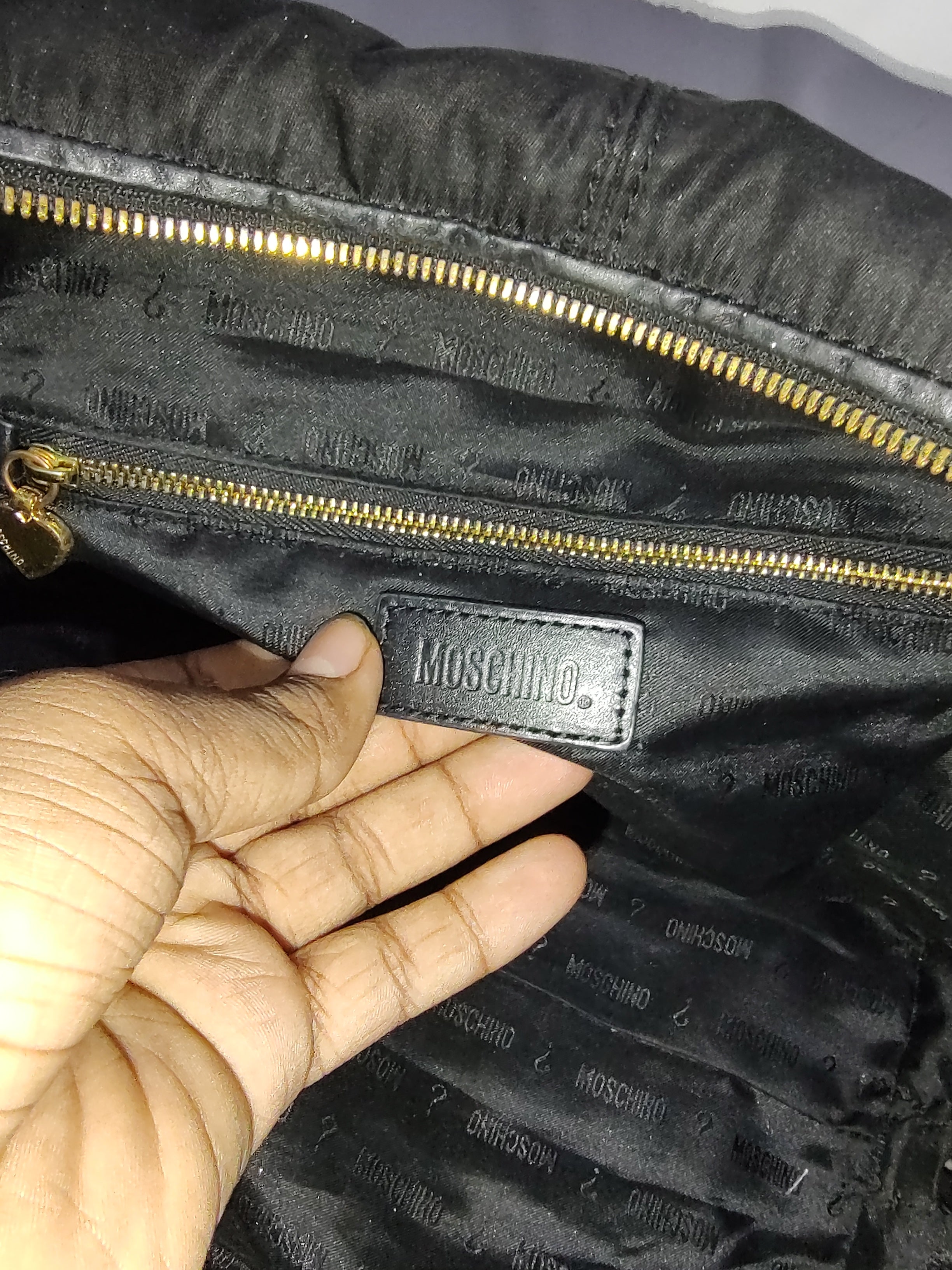 Quilted Black Nylon Bow Duffel Bag 🎀