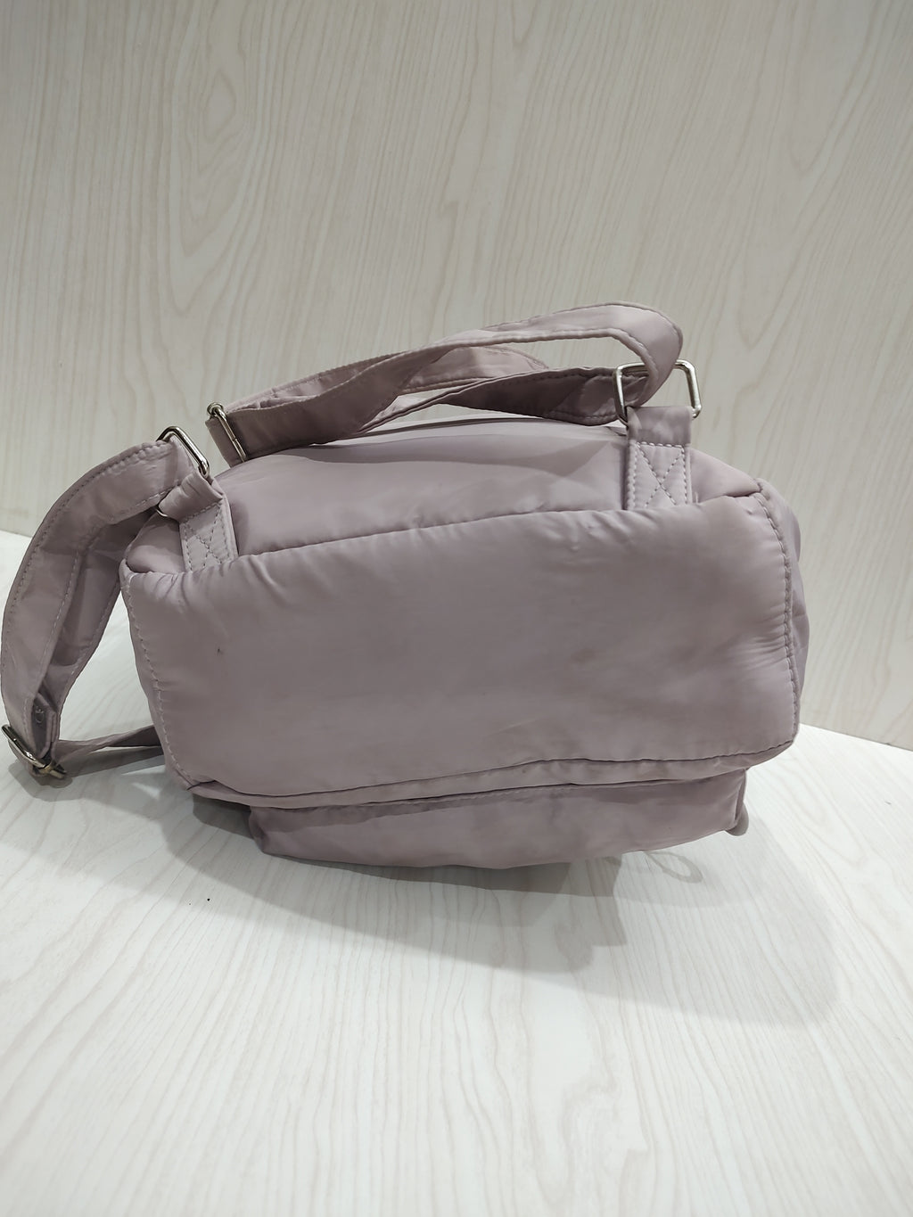 🎒 Pastel Mauve Puffer Utility Backpack