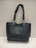 Sleek Minimalist Black Vegan Leather Tote 🖤