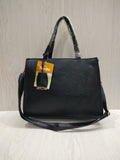 🦌 Elegant Fawn Embossed Matte Black Tote Bag 👜