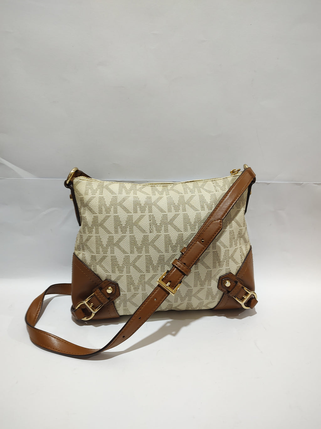 Classic Monogram Crossbody Bag with Buckle Accents ✨👜