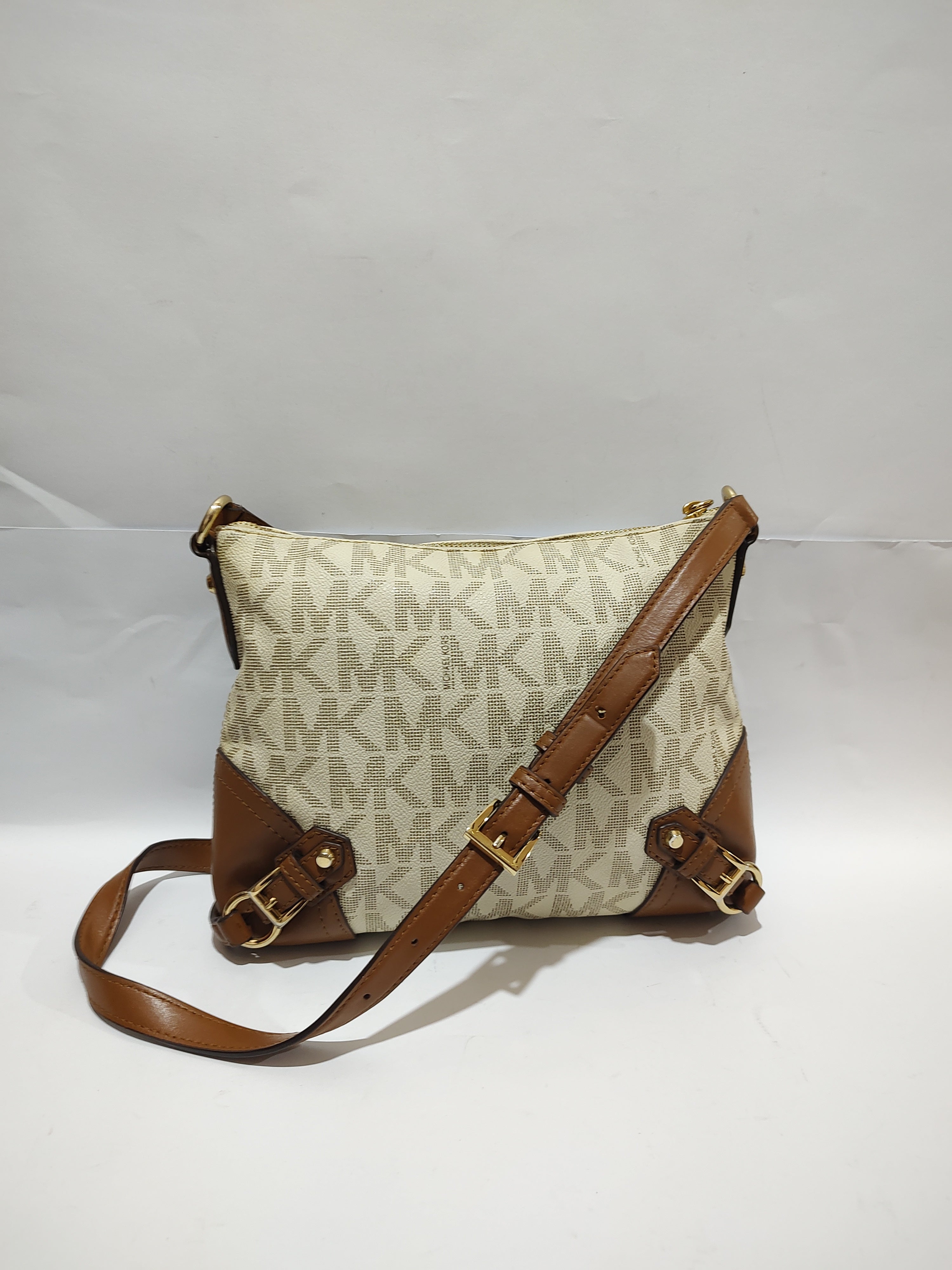 Classic Monogram Crossbody Bag with Buckle Accents ✨👜