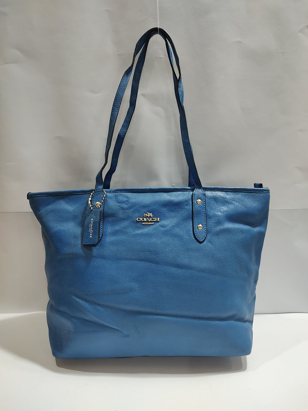Lightweight Quilted Puffer Tote - Modern Slate Blue with Chevron Stitching 🧵💙