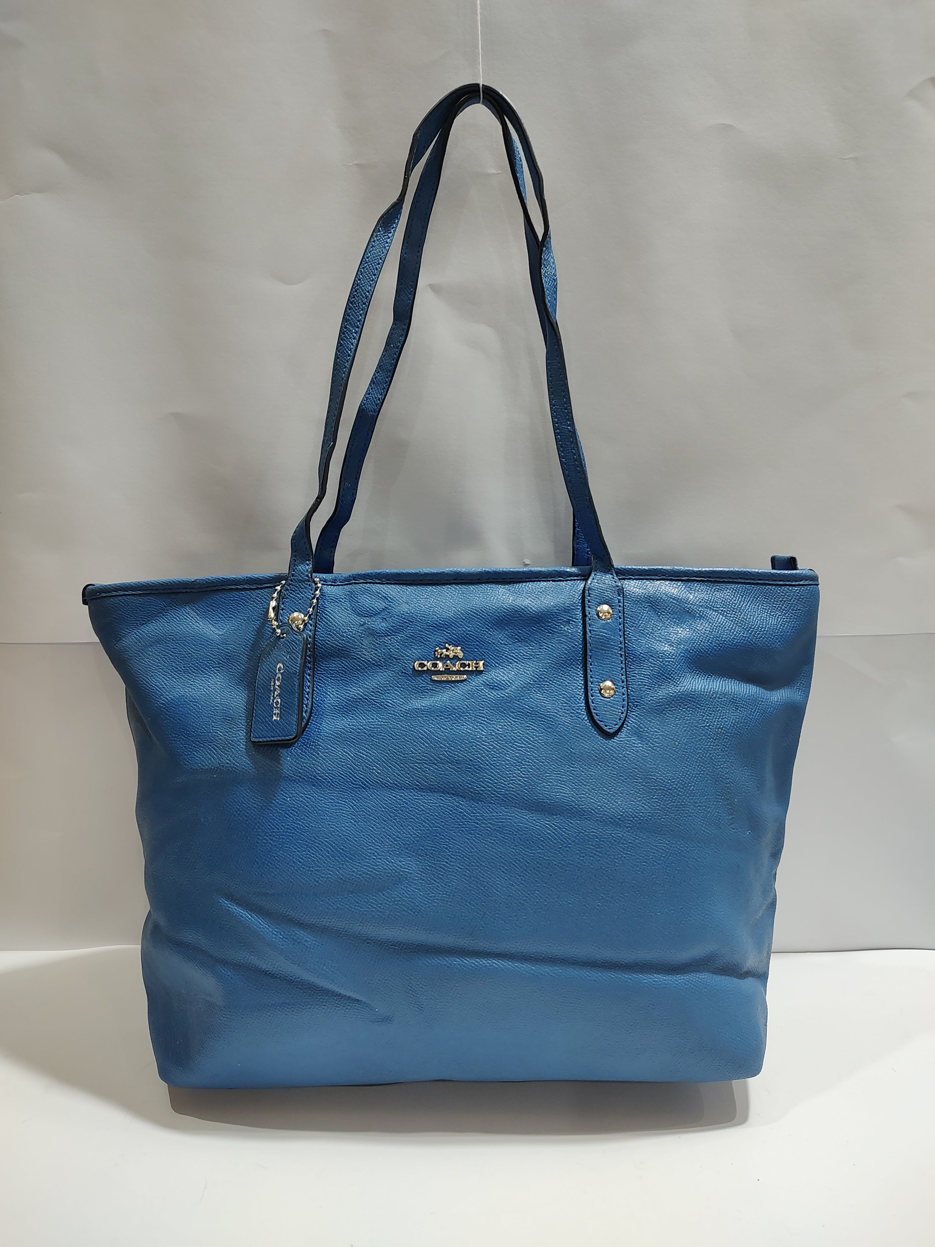 Lightweight Quilted Puffer Tote - Modern Slate Blue with Chevron Stitching 🧵💙