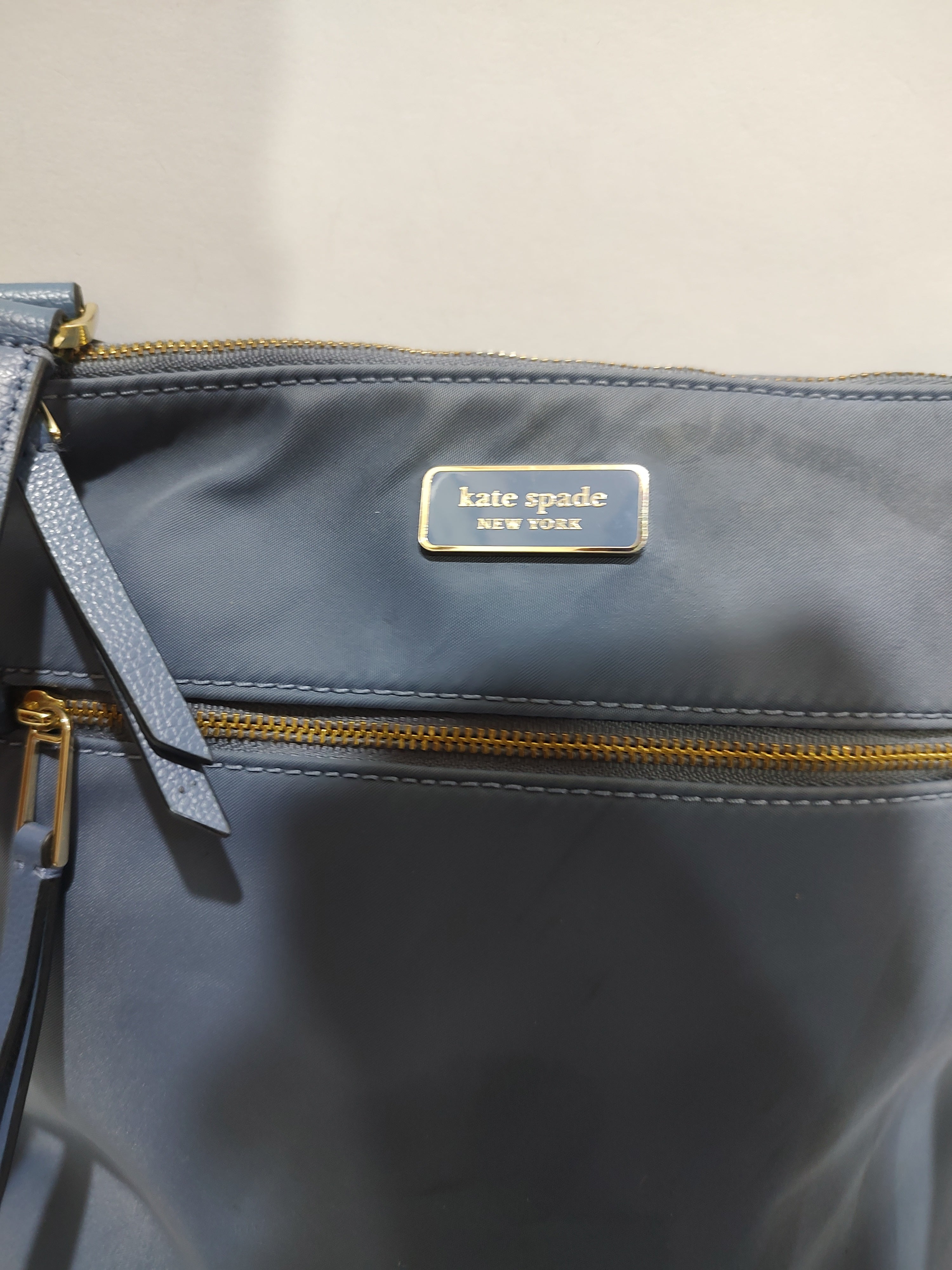 Sleek Slate Blue Nylon Crossbody 🦋