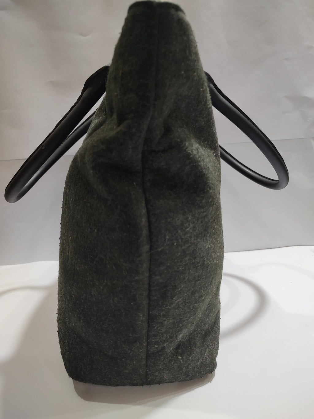 Classic Textured Fabric Satchel - Earthy Olive Green Handbag with Fixed Handles 🌿👜
