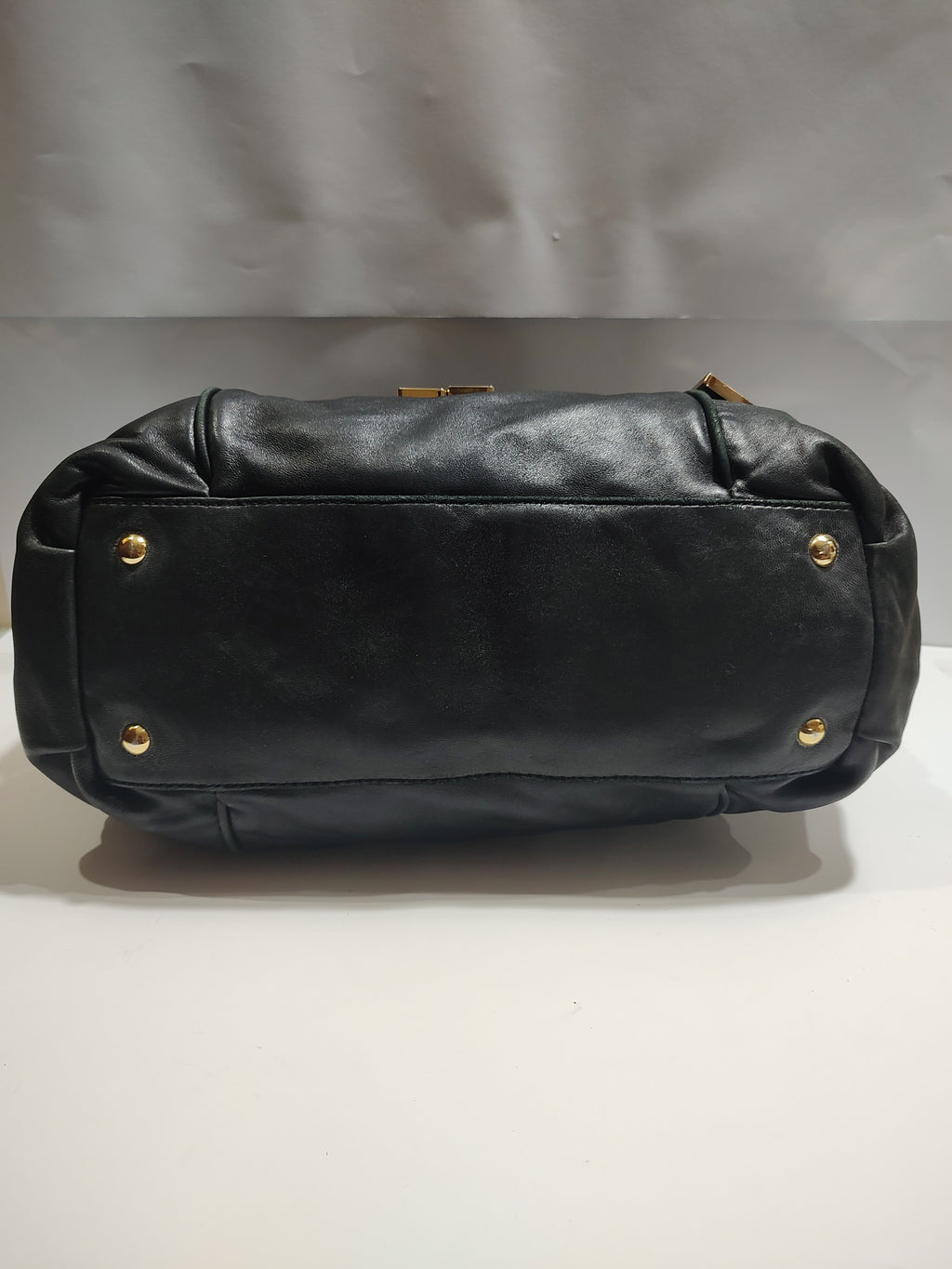 Premium Soft Leather Multi-Pocket Tote - Black with Bold Gold Hardware 🖤✨